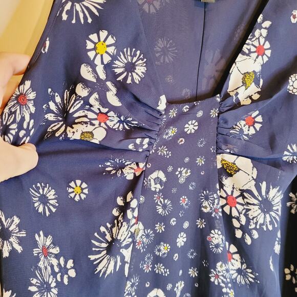 Jason Wu for Target blue mixed print floral flowy sleeveless dress - Picture 7 of 11